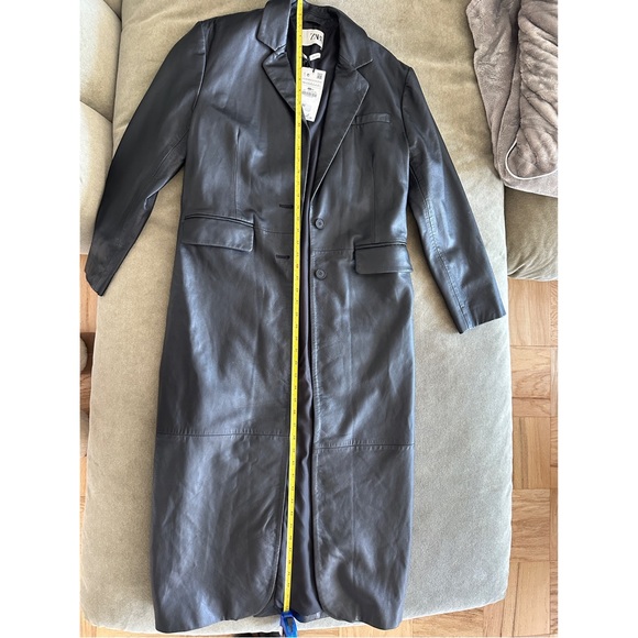 ZARA X KAIA LEATHER TRENCH SZ XS/S - Picture 6 of 6